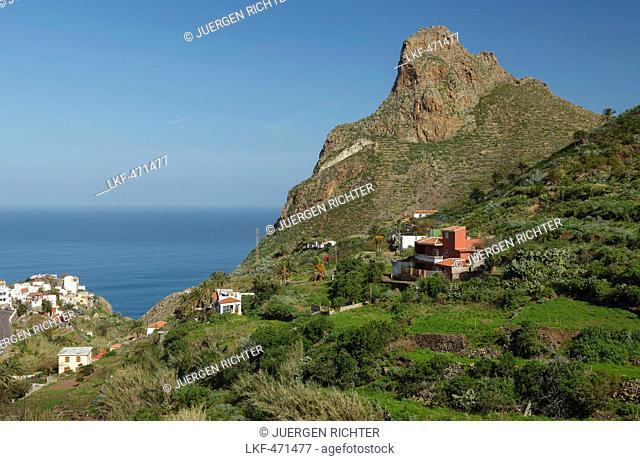 Village of Taganana, Barranco de Fajaneta, gorge, Las Montanas de Anaga, natural preserve, Parque Rural de Anaga, Atlantic Ocean, Tenerife, Canary Islands