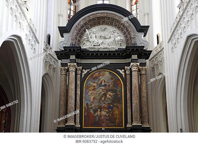Cathedral of Our Lady, High Altar, Onze-Lieve-Vrouwekathedraal, Antwerp, Belgium, Europe