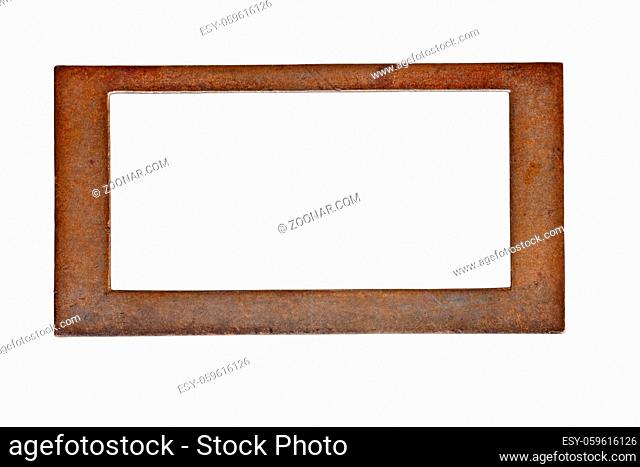 vintage heavy patina brass label name plate, clipping path
