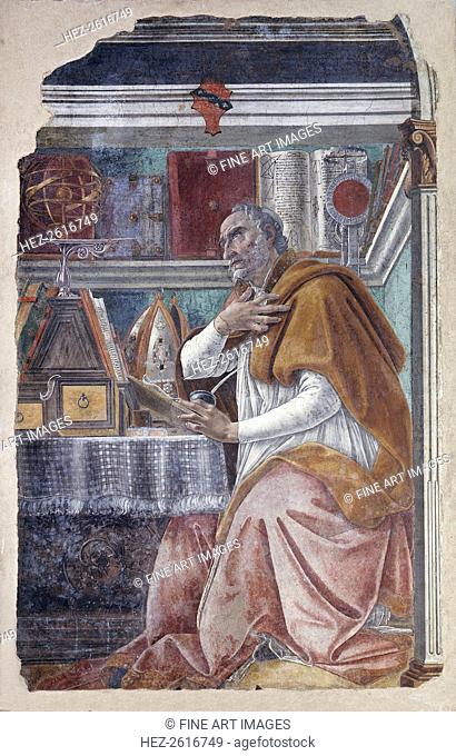 Saint Augustine in His Study. Artist: Botticelli, Sandro (1445-1510)