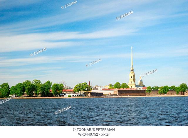view of peter and paul cathedral, saint-petersburg