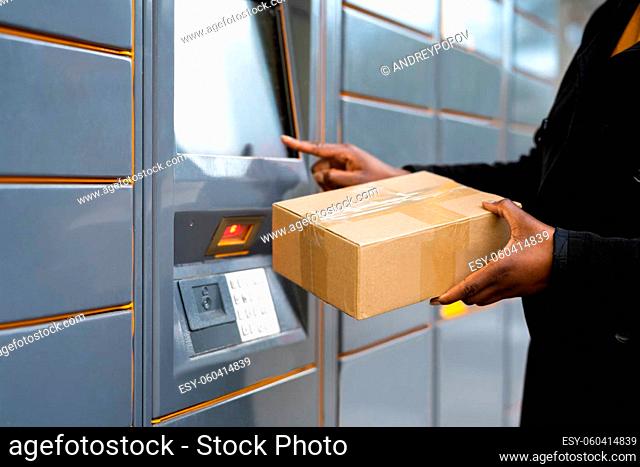 Self Service Automated Delivery Machine Or Postal Terminal