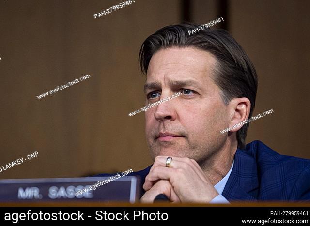 United States Senator Ben Sasse (Republican of Nebraska) questions Judge Ketanji Brown Jackson as she appears for the second day of her Senate nomination...
