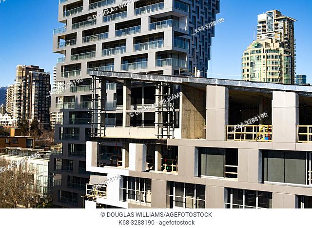 Vancouver House, a new tower in downtown Vancouver, BC, Canada, designed by BIG, Bjarke Ingels Group architects