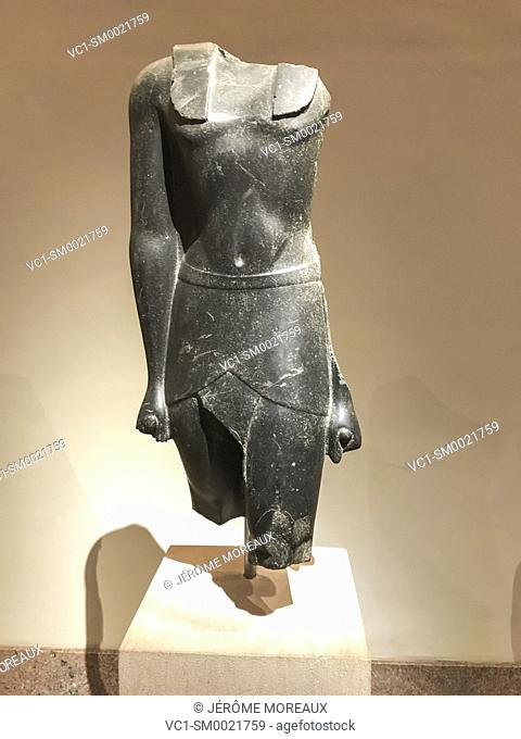 Torso of a king, Egypt, 330 BC, Metropolitan Museum of Art. New York City. New York. United States