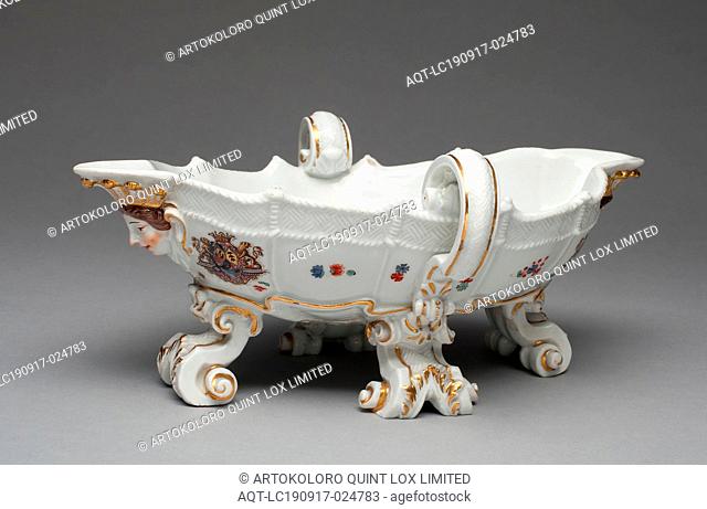 Sauceboat from the Sulkowsky Service, 1735/38, Meissen Porcelain Manufactory, German, founded 1710, Germany, Hard-paste porcelain, polychrome enamels