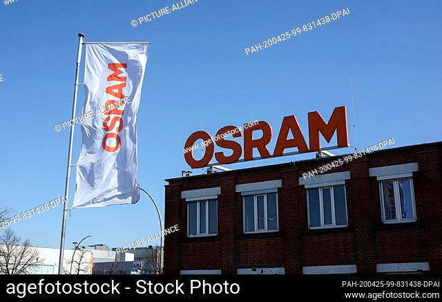 09 April 2020, Berlin: The entrance to the Osram factories in the Nonnendammallee. Photo: Jens Kalaene/dpa-Zentralbild/ZB. - Berlin/Berlin/Germany