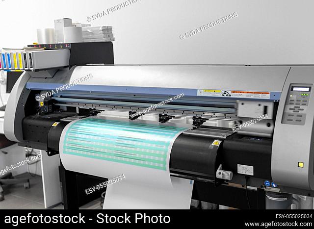 large format printer in printing house