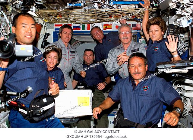 Not since 2002 have nine space travelers shared space simultaneously on the International Space Station. At least not until the morning of July 28