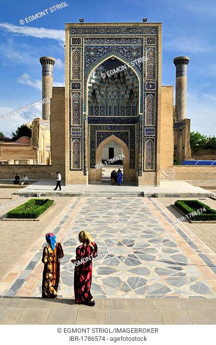 Gur Emir, Gur-Amir, Guri Amir mausoleum, tomb of Timur, Temur, Tamerlane, Samarkand, Unesco World Heritage Site, Silk Road, Uzbekistan, Central Asia