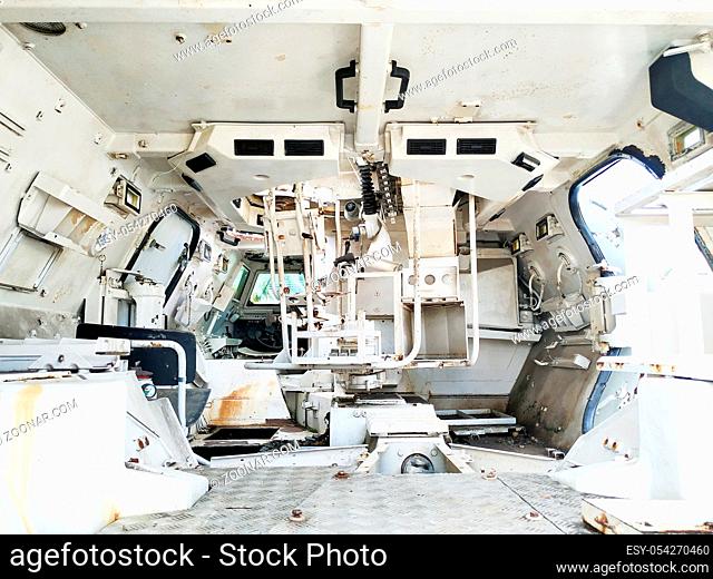 Abandoned rusty tank interior
