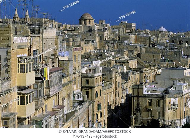Overhead view form ramparts. Valletta. Malta
