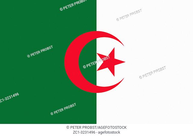National flag of the People's Democratic Republic of Algeria