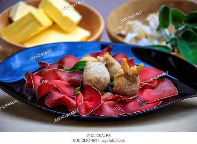 Sciatt is the typical appetizer of Valtellina cuisine, Lombardy, Italy, Europe