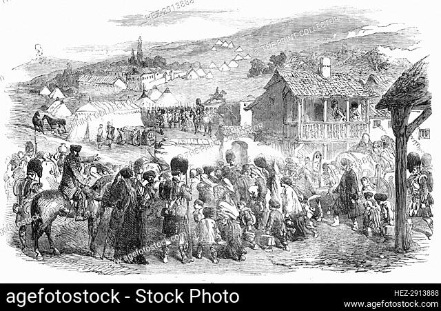 The Inhabitants leaving Balaclava, by Order of Lord Raglan, 1854. Creator: Unknown