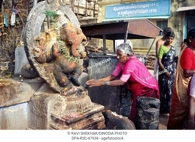 Statue of  God Ganesh ganpati in meenakshi temple ; madurai ; tamil nadu ; india