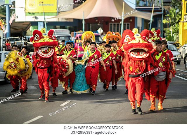 Hong San Si temple procession in Kuching, Sarawak, Malaysia