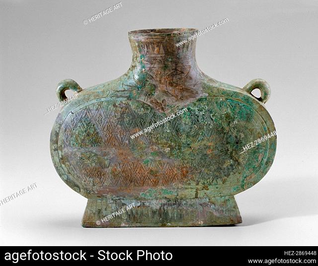 Wine Flask (Bian Hu), Han dynasty (206 B.C.-A.D. 220), 1st century B.C./A.D. Creator: Unknown