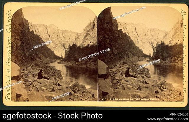 Black Cañon of the Gunnison. Martin, Alex (Alexander) (1841-1929) (Photographer). Robert N. Dennis collection of stereoscopic views United States States...