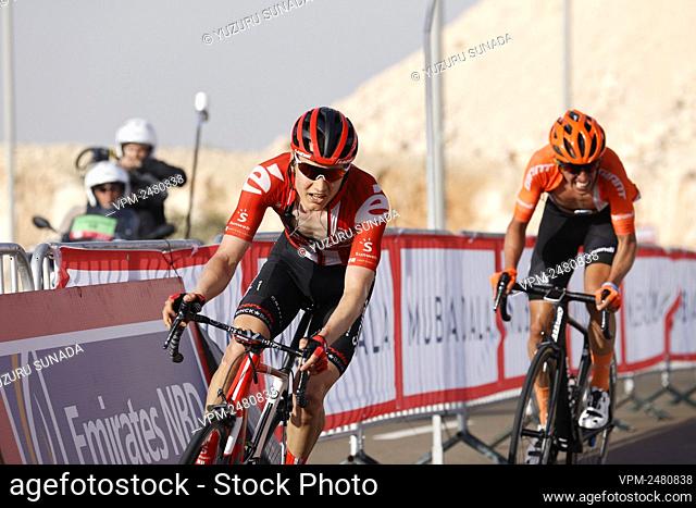 Dutch Wilco Kelderman of Team Sunweb pictured in action during stage 5 of the 'UAE Tour' 2020 cycling race from Al Ain to Jebel Hafeet (162 km)
