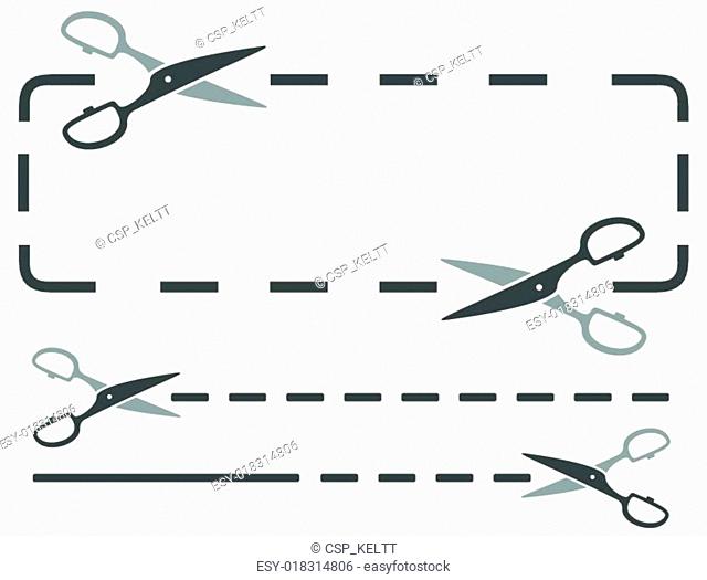scissors with dotted line