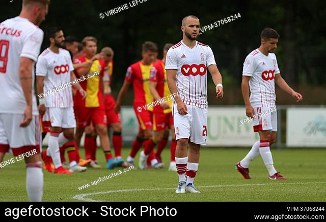Standard's Nicolas Raskin looks dejected during a friendly game bewteen Standard Liege and Dutch Go Ahead Eagles during a training camp of Belgian first league...