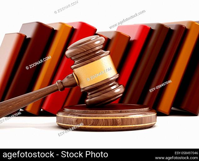 Gavel and books. Law concept