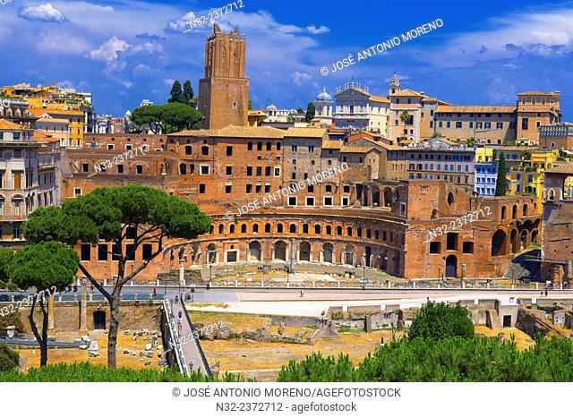 Trajan's Forum, Foro di traiano, Trajan's market, Roman Forum, Rome, Lazio, Italy, Europe