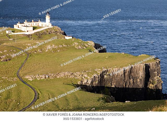 Nest Point lighthouse in Skye Island, Argyll and Bute, Scotland
