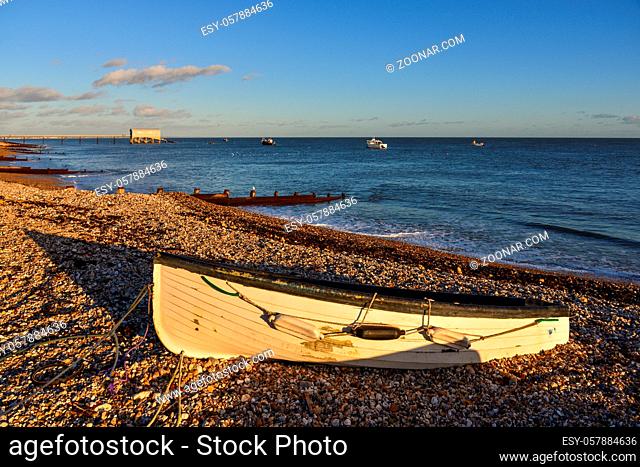 Evening Light on a Rowing Boat at Selsey Bill