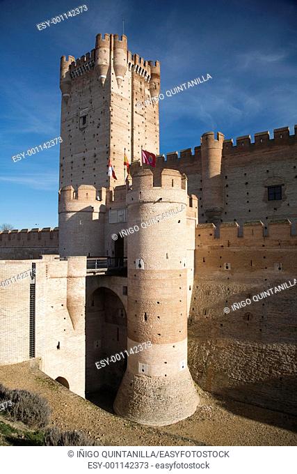 ancient castle named La Mota in Medina del Campo city in Valladolid spain