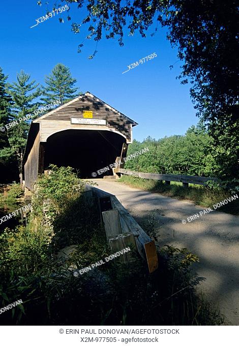 Hemlock Covered Bridge  Located in Fryeburg, Maine, USA   Crosses the Saco River  Built in 1857