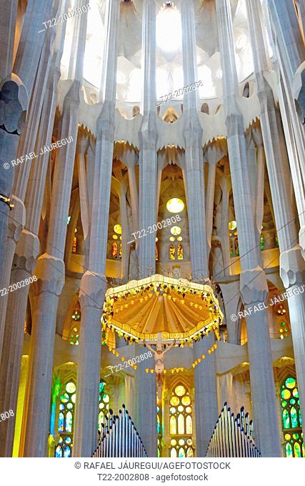Barcelona (Spain). High Altar of the Sagrada Familia in Barcelona