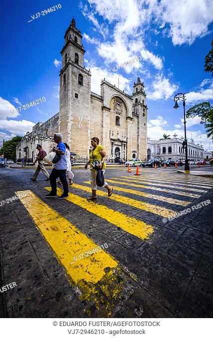San Idelfonso cathedral, Colonial church in Merida, Yucatan (Mexico, Central America)