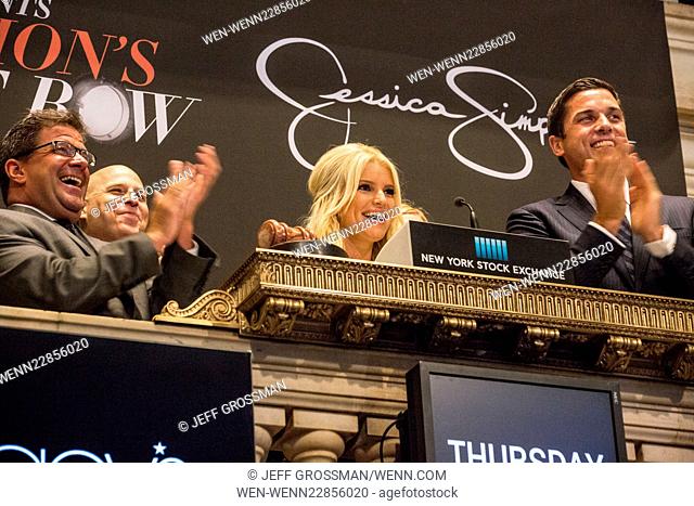 Jessica Simpson and Macy's ring the NYSE opening bell to highlight the 10th Anniversary of The Jessica Simpson Collection and Macy's Presents Fashion's Front...