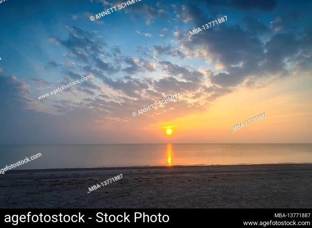 Sunrise at Falshöft on the Baltic Sea in Schleswig-Holstein