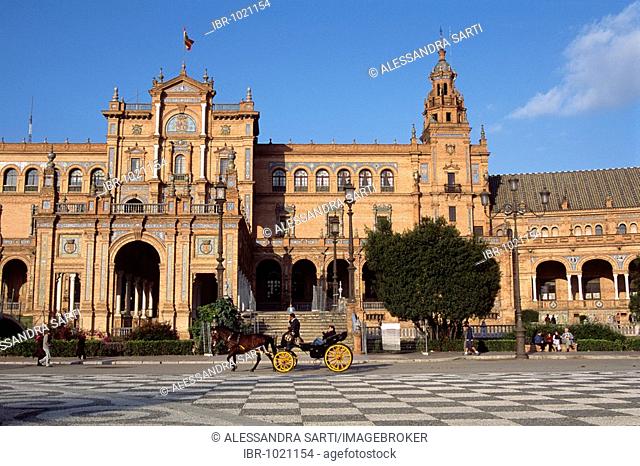 Plaza de Espana Square, Seville, Andalusia, Spain, Europe