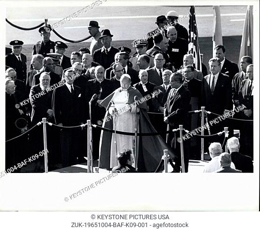 Oct. 04, 1965 - Visit of his Holiness pope paul VI to the united nations: In an unprecedented visit to the United Nations today