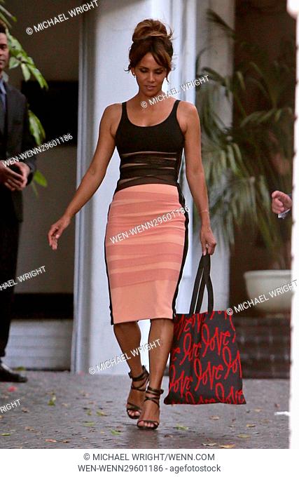 Celebrities seen leaving Revlon's Annual Philanthropic Luncheon at Chateau Marmont Featuring: Halle Berry Where: Los Angeles, California