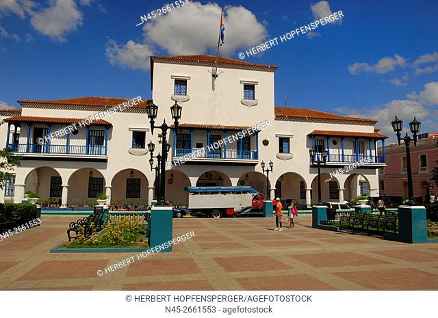 The Town Hall, Governor's House, Plaza Caspedes and where Fidel Castro gave his first speech in 1959, Santiago de Cuba, Cuba