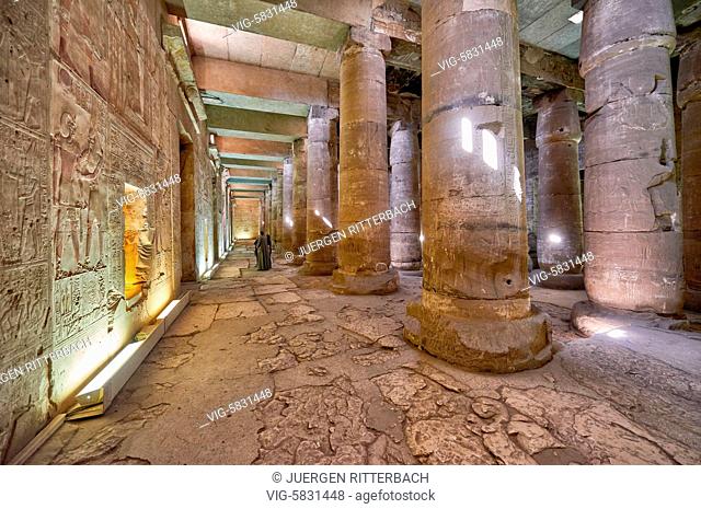 EGYPT, ABYDOS, 07.11.2016, Temple of Seti I , Abydos, Egypt, Africa - Abydos, Egypt, 07/11/2016