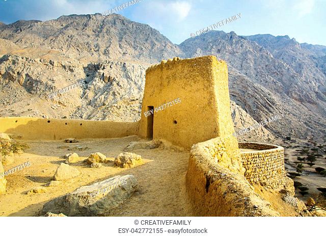 Dhayah Fort, historical location in north Ras Al Khaimah United Arab Emirates