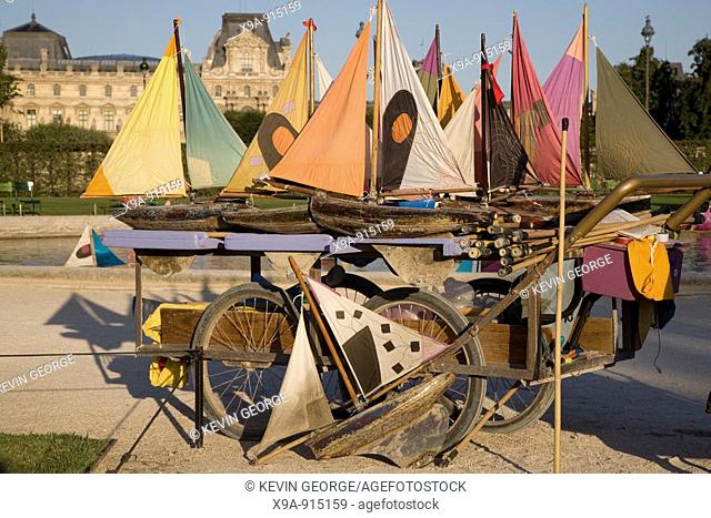 Toy Boats for Hire, Jardin des Tuileries Gardens, Paris, France