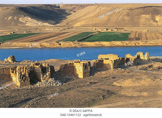 Fortified citadel of Halabiye, on the bank of the river Euphrates, Syria. Roman and Byzantine civilisation, 3rd-6th century
