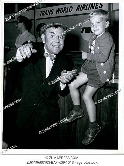 Feb. 24, 1968 - Animated Old- timer Jimmy Savo Entertains young Larry Herrup, 4, of west Hartford, Conn., on the Showman's arrival via Twa's Jetstream form Rome