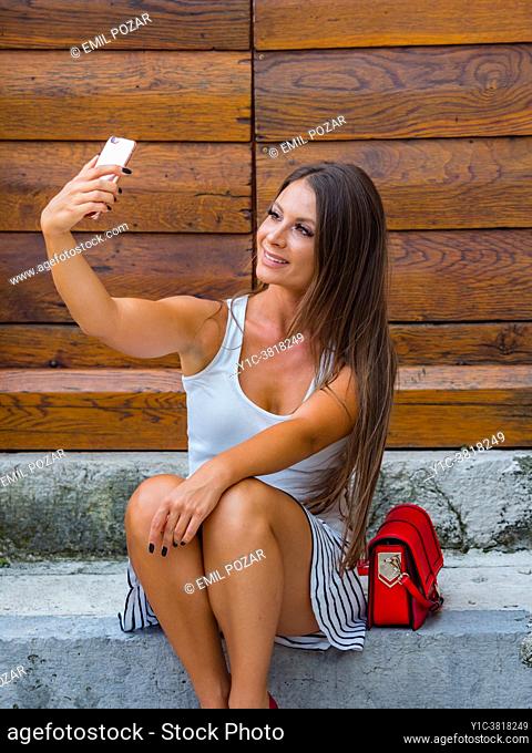 Young woman selfie