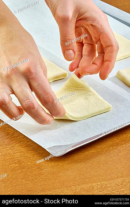 cook cooking dough wraps make cheesecake with jam series full meal recipes Food being prepared and cooked in a contemporary kitchen, with and without the chef