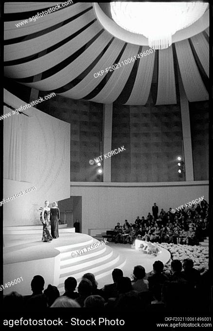 ***APRIL 24, 1975, FILE PHOTO*** Sales exhibition Centrotex 76 in Brno. The fashion show collection for 1976 was opened on 24 April 1975 in Brno by the...