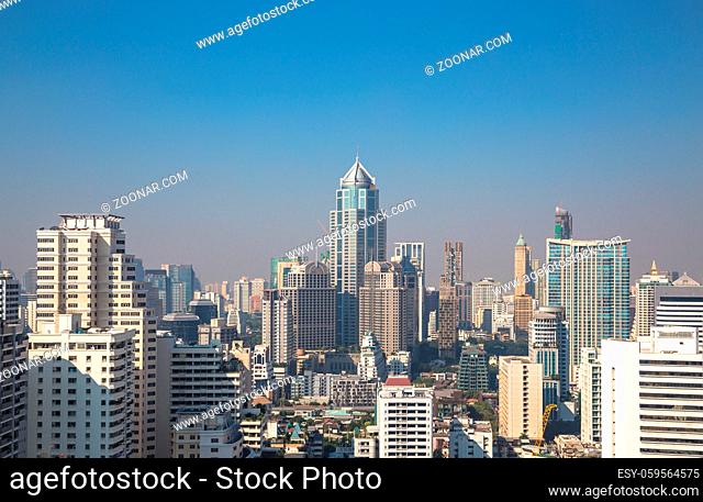 Bangkok skyline am tag panorama