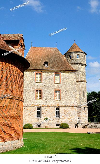 France, the castle of Vascoeuil in Normandy